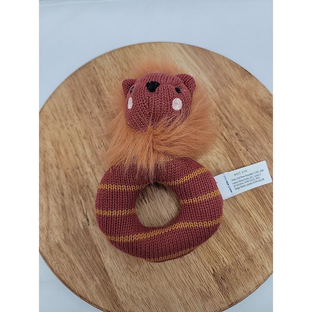 WEST ELM KIDS BABY LION RATTLE